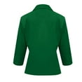 thumbnail image 6 of AKOEE Women's Suit Blazers 3/4 Sleeve Notch Lapel Neck Fitted Business Casual Jacket Coat Dressy Crop Blazer (XL, Green), 6 of 7