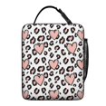 thumbnail image 5 of Pink and White Leopard Print Pattern Insulated Lunch Bag for Men Women,Waterproof Lunch Box for Work,Picnic or Travel,Thermal Insulation,10.63x9.06x3.54 Inches, 5 of 5