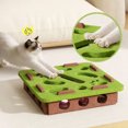thumbnail image 6 of HUISZJ Cat Nail File Toy Enrichment Box Cat Puzzle Maze Holes Toy with 3 Bell Balls Interactive Cat Nail File Scratcher Board (Green), 6 of 10