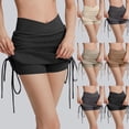 thumbnail image 6 of Purcolt Women's 2-in-1 Mini Skirt Casual Ruched Bodycon Skirt Skort Athletic Short Skirt with Drawstring for Sports Yoga Tennis, 6 of 6