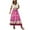 Hot Pink, variant on Njagoc3 Womens Tiered Boho Print Midi Skirt for Summer Casual & Vacation Wear