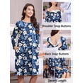 thumbnail image 6 of Pinspark Open Back Hospital Gowns for Women Post Shoulder Surgery Tear Away Snap Chemo Port Adaptive Clothing with Pockets, 6 of 6