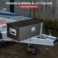 thumbnail image 5 of DSstyles 30 Inch Aluminum Truck Tool Box, Truck Bed Storage Box with Security Lock and Wider Handles, Heavy Duty Waterproof Tool Box Organizer Chest for Pick Up Truck Rv Trailer - Black, 5 of 7