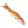 thumbnail image 3 of Moyic Manga de viento japonesa clásica, bandera de carpa, jardín, pez Koi Nobori, elegante y majestuoso Kits de decoración para fiestas Naranja Dorada 110cm, 3 of 6