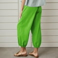 thumbnail image 4 of Sngxgn Womens Lounge Pants Slacks Drawstring Casual Wide Leg Pants for Women Trousers(Green,XXL), 4 of 8