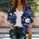 thumbnail image 1 of Xuyuer Spring Beach Cover-Up Cardigan - Women's 3/4 Sleeve Casual Shirt for Summer Seaside Outings, Resort Vacations, Breezy Seasonal Layering Top & Coastal Stroll Essentials, 1 of 7