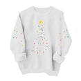 thumbnail image 6 of SimpleJoyi Womens Christmas Tree Lights Print Crewneck Long Sleeve Loose Fit Sweatshirt Top, 6 of 7