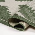thumbnail image 4 of Moroccan Diamond Indoor Outdoor Area Rug 4X6 Green/Cream, 4 of 8