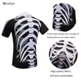 thumbnail image 5 of Camiseta de ciclismo con calavera blanca Moxilyn, ropa de ciclismo de manga corta para verano, transpirable y de secado rápido, ropa de ciclismo de montaña, 5 of 5