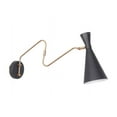 thumbnail image 4 of 1 Light Perforated Shades Curved Arm Handmade Vintage Wall Mid Century Antique Brass Sputnik chandelier light Fixture, 4 of 5
