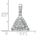 thumbnail image 4 of 14k White Gold 1/2 carat Lab Grown Diamond VS/SI+ G+ Complete Triangle Cluster Pendant, 4 of 4