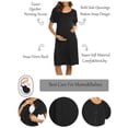 thumbnail image 4 of Ekouaer Women’s Nursing/Delivery/Labor/Hospital Nightdress Short Sleeve Maternity Nightgown with Button, 4 of 7