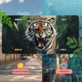 thumbnail image 5 of 1 Pcs 2D Flat License Plate Covers & Frames, Roaring Tiger For Decorative Front, Waterproof For Decoration Aluminum License Plate Covers & Frames Cover For Men Women, 12" X 6", 5 of 7