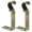 Antique Brass, variant on Urbanest Non-adjustable Bracket for 3/8" and 1/2" Rod, Brushed Steel, Set of 2
