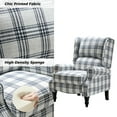 thumbnail image 5 of Tina's Home GREENGUARD Certified VintagePlaid Black Wingback Manual Push Back Recliner Chair Set of 2 for Living Room, 5 of 8