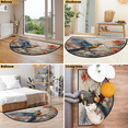 thumbnail image 7 of CURLYOOT Hummingbird Flower Half Round Door Mat 24'' x 36'', Indoor Outdoor Entrance Rug, Semi Circular Area Rug, Non Slip Washable Absorbent Doormat, Laundry Room Rug, 7 of 7