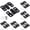 K, variant on Stainless Steel Hidden Wall Mount Bracket Kit for Picture Frames and Mirrors, Flush Mount Interlocking Hanging System with Screws and Anchors, Heavy Duty Wall Hardware, 54x30mm