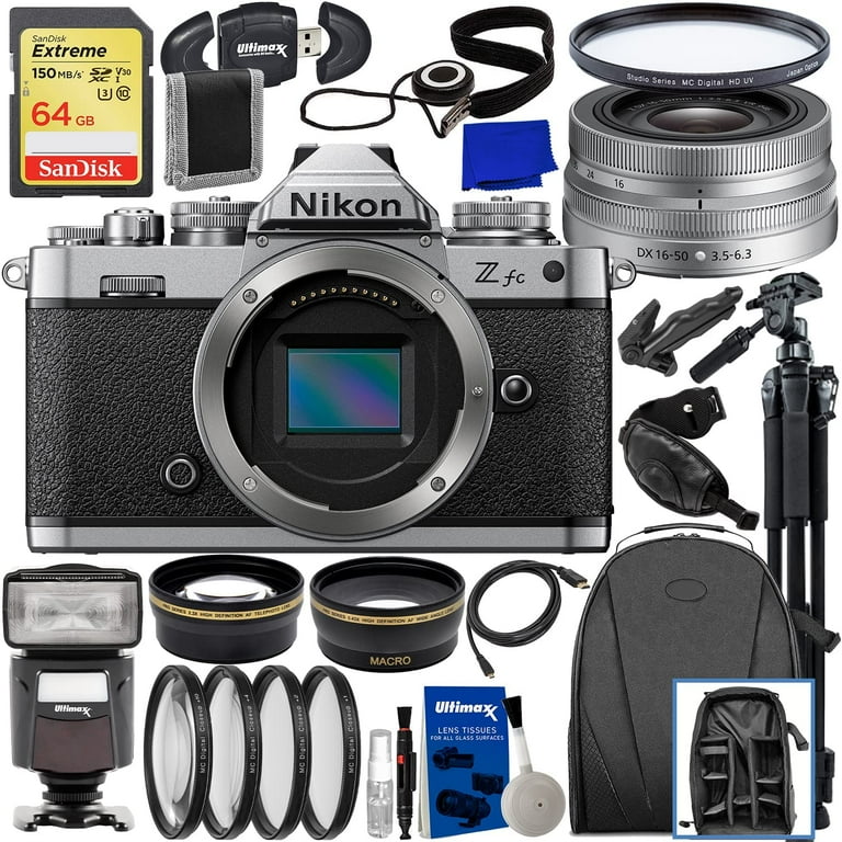 Nikon Zfc Mirrorless Camera with 16-50mm Silver Lens - 16PC Accessory Bundle