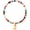 J, variant on Beaded Initial Bracelets for Women,Charm Rainbow Gemstone Colorful Summer Beach Jewelry for Women