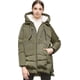 thumbnail image 4 of Chaqueta de plumón gruesa para mujer, parka con capucha, abrigo largo acolchado para invierno, 4 of 5