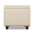 thumbnail image 5 of Hamilton 48" Wide Transitional Storage Ottoman in Natural Linen-Look Fabric, 5 of 14