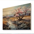 thumbnail image 2 of Designart "Post-Impressionist Almond Bloom II" Vangogh Print on Natural Pine Wood, 2 of 5