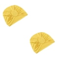 thumbnail image 2 of Guardurnaity Pañuelo en la cabeza Sombrero Hijabs de moda Gorras Tela elástica Tocado atractivo Accesorios para el cabello Accesorios para fotos Amarillo 2piezas, 2 of 6