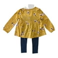 thumbnail image 2 of Carter's Girls Baby & Toddler 2-Piece Long Sleeve Top & Legging Outfit Set (Gold Floral/Navy, 5T), 2 of 2