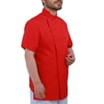 thumbnail image 3 of Men's Chef Coat Short Sleeve Chef Jacket, 3 of 5