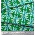 thumbnail image 2 of Soimoi Green Velvet Fabric Dots & Petals Floral Fabric Prints By Yard 58 Inch Wide, 2 of 3
