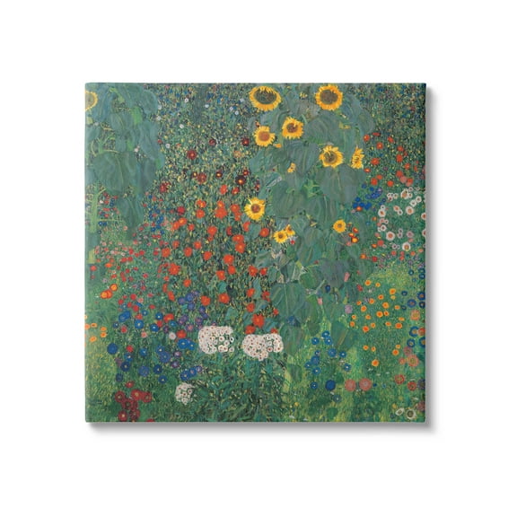 Stupell Industries Modern Flower Garden Collage Graphic Art Gallery Wrapped Canvas Print Wall Art, Design by Gustav Klimt