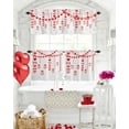 thumbnail image 6 of Valentines 3 Piece Kitchen Curtains Tiers and Valances Set Red Pink Love Heart Window Curtains Set Bow Tie Spot Romantic Decor Rod Pocket Valance for Kitchen Bedroom Valentines Decor 54 x 36 in, 6 of 6