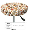 thumbnail image 2 of Uemuo Thanksgiving Food Pattern Round Bar Stool Seat Covers Washable Stool Cushion Slipcover Elastic Bar Chair Covers-12 inch, 2 of 7