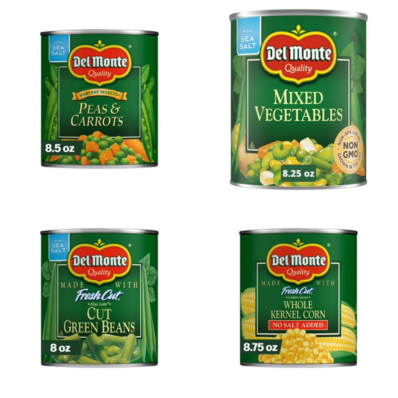 Del Monte Garden Vegetables Variety Pack 8.5 oz, 8 Cans