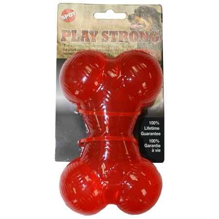 UPC: 0077234540046 | SPOT Play Strong Durable TPR Rubber Bone Dog Toy  5.5