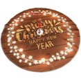 thumbnail image 3 of 48 Inch Christmas Tree Skirt Printed Light Chain, Tree Pattern Polyester Cloth Xmas Tree Skirt with Star Lights for Christmas Party Holiday New Year Decoration., 3 of 4
