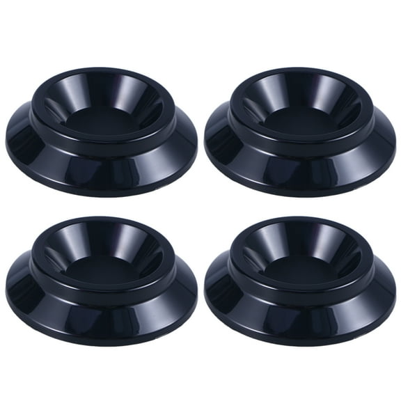 FRCOLOR piano mats 4PC Piano Mats Upright Piano Caster Cups Solid Furniture Piano Caster Cups Non Slip Anti Noise (Black),3.43"X3.43"X0.79"