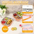 thumbnail image 3 of 3 Pcs 304 Stainless Steel Food Container 3 Compartments Reusable with Lid for School Office, 3 of 13