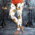 thumbnail image 2 of HCNTES Halloween Leggings for Women Pumpkin Skeleton Witch Ghost Printed Tights High Waisted Soft Stretchy Yoga Pants (7-Black,XL), 2 of 9