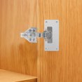 thumbnail image 4 of UPOUART 4Pcs Stainless Steel Concealed Hinges Full Overlay Soft Close for Cabinet Doors Silver, 4 of 7
