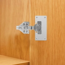ELAYARD Set of 4 Close Full Overlay Cabinet Door Hinges, Hydraulic Concealed Hinges for Smooth