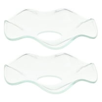 Minkissy Set of Glass Wedding Candle Holders with Elegant Wax Catchers Decorative Accessories