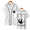 White, variant on Ateez Merch Short Baseball Shirts Mito Fortune Teller Tarot Short Sleeve Kpop Fashion Shirt For Fan Men Women