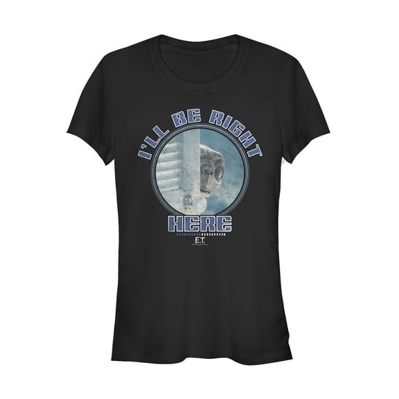 Junior's E.T. the Extra-Terrestrial Right Here Closet  Graphic Tee Black Large