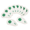 thumbnail image 1 of Four Leaf Clover Pattern 10 PCS Golf Club Top Covers, Water Proof PU Delicate Golf Iron Set Covers Suitable for Most Clubs, 1 of 7