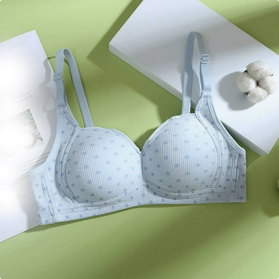 Teen Girls Push up Bras Wireless Bralette Support Comfortable Breathable Everyday Bra with Adjustable Straps Teen Sports Bras Blue XL