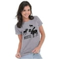 thumbnail image 5 of Funny Meese Moose Animal Humor Womens Slim Fit Graphic Tee Brisco Brands S, 5 of 6