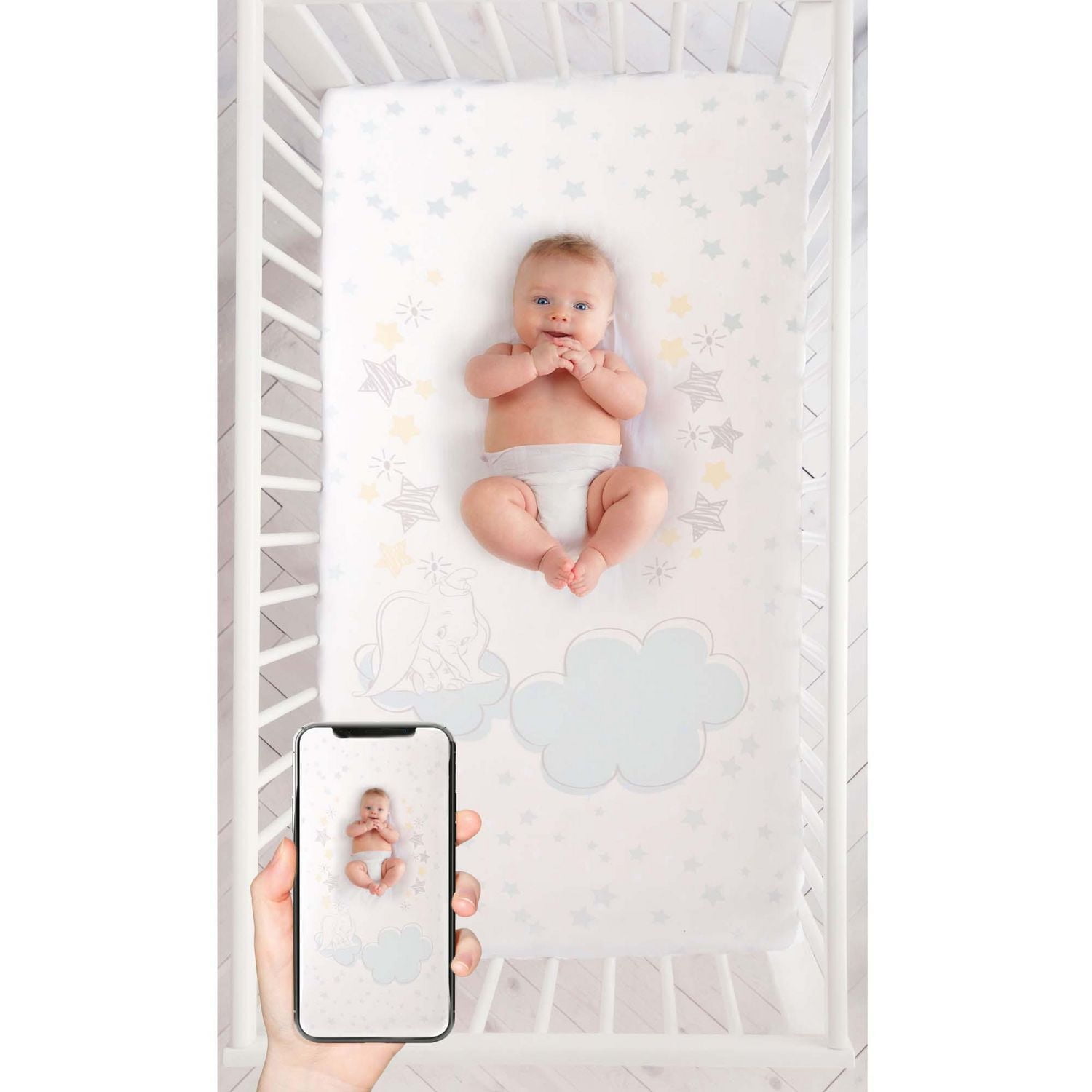 Disney Baby Dumbo Fitted Crib Sheet, 1 Fitted Crib Sheet