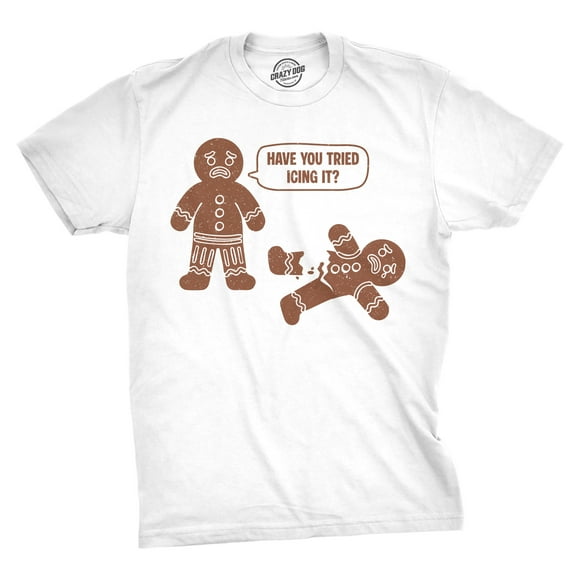 Mens Funny T Shirts Have You Tried Icing It Sarcastic Christmas Cookie Graphic Novelty Tee For Men Graphic Tees