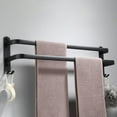 thumbnail image 4 of Toallero de baño, soporte para ropa, gancho para armario, perchero para puerta de baño o cocina 2 capas 30cm, 4 of 8